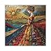 Larkipuzz Vintage Women Patch Puzzles for Adults 1000 Pieces Pretty Quilt Sewing Jigsaw Puzzle Colorful Impossible Art Puzzles - Image 4