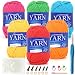 YARFOFUN 6 Pack Beginners Crochet Yarn Cotton for Beginners Crocheting and Knitting Cotton Nylon Blend Easy Yarn for Beginner Crochet KitBright Series - Image 2