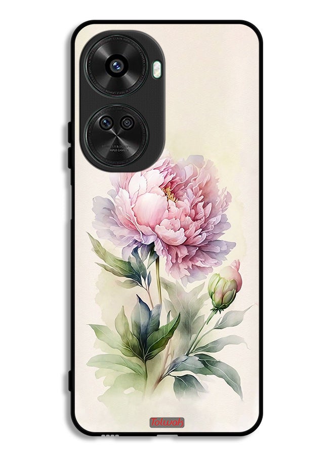 Tolwak Huawei nova 12 SE Protective Case Cover Watercolor Rose Paint Art - Image 1