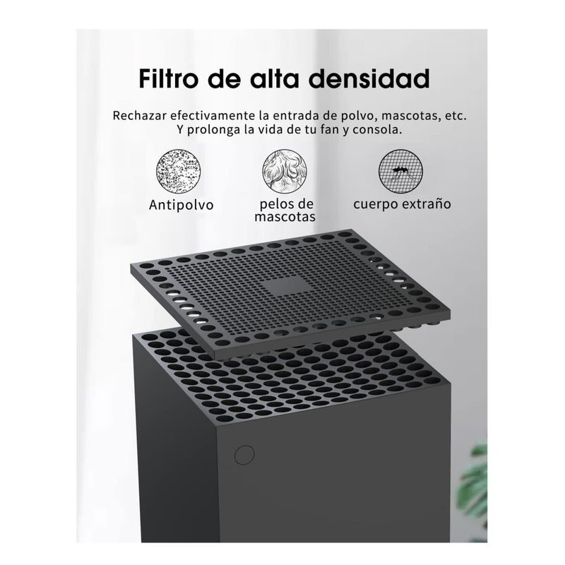 SOLARAE Dust Filter Cover for Xbox Series X, Xbox Series X Accessories, 21PCS Xbox Accessories with 1 Top Dust Filter Cover, 2 Holders, 2 Back Dust Filter Covers, 8 Silicone Plugs and 8 Thumb Grip Caps - Image 2
