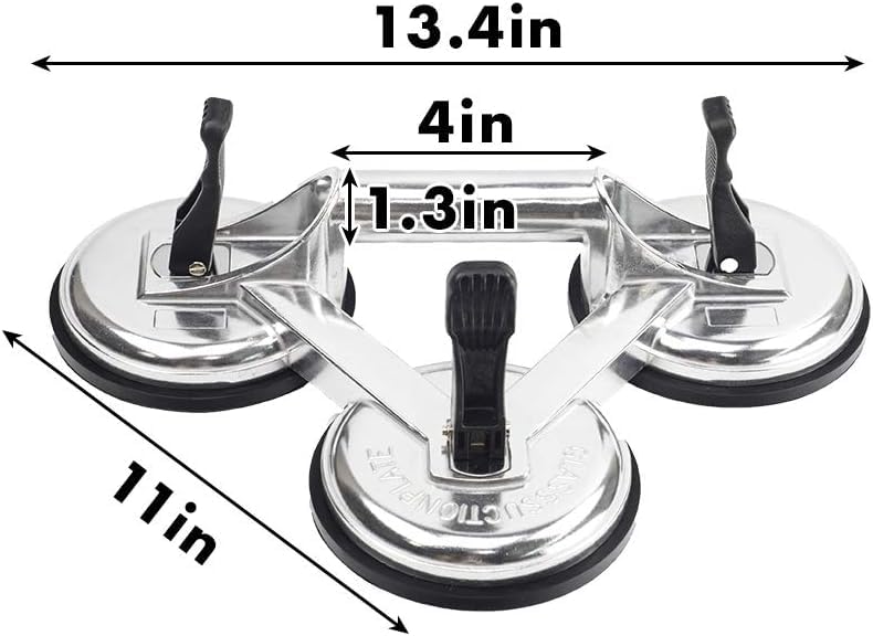 DIY Crafts Pack of 1 Pc Orange 1 Triple Claw Car Dent Puller Sucker Vacuum Suction Cup Tile Extractor Floor Sucker Remove DentPack of 1 Pc Orange 1 - Image 5