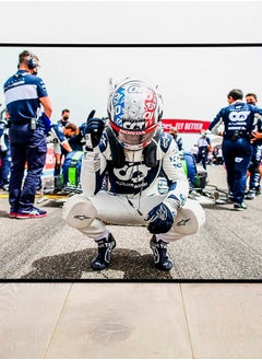 (Assembly frame) Pierre Gasly poster print - Formula 1 Alpha Tauri Canvas Wall art - Motorsports gift idea for F1 fans