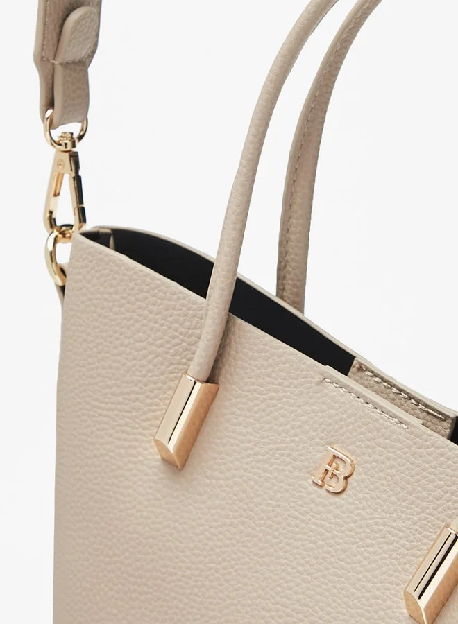 فلورا بيلا من شو إكسبرس Women's Solid Tote Bag with Detachable Strap and Button Closure
