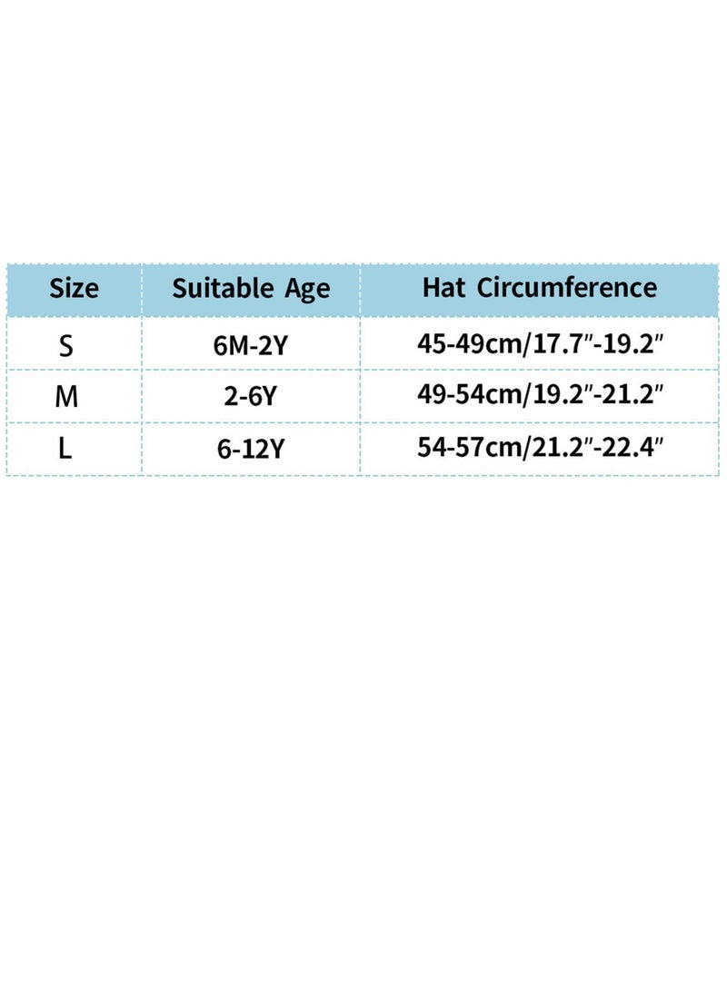 Baby Sun Protection Hat for Toddlers Boys Girls Sunhat Wide Brim Neck Flap Beach Play Hats(white-s) - Image 5