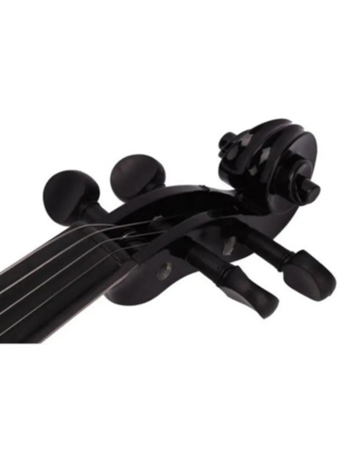 Megarya Megarya 4/4 Black Glossy Violin Made By Indian Solid Wood Perfect Choice for Violin Beginners Complete Set With Case, Bow and Rosin  - Image 5