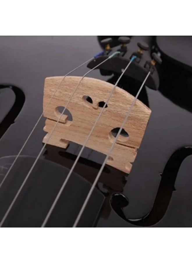 Megarya Megarya 4/4 Black Glossy Violin Made By Indian Solid Wood Perfect Choice for Violin Beginners Complete Set With Case, Bow and Rosin  - Image 4
