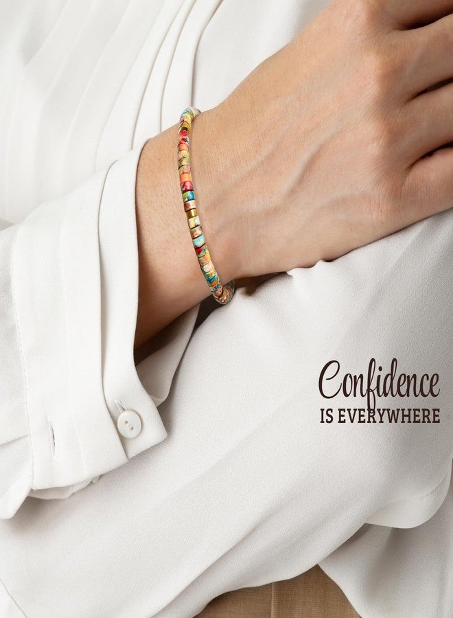 ZOKCC Cheer Up Gifts Bracelets for Women Healing Natural Stone Bracelets - Get Well Soon Inspirational Gifts for Women Friends Sister Friendship Bestie Coworker (D- BIG HUG- KING STONE) - Image 4