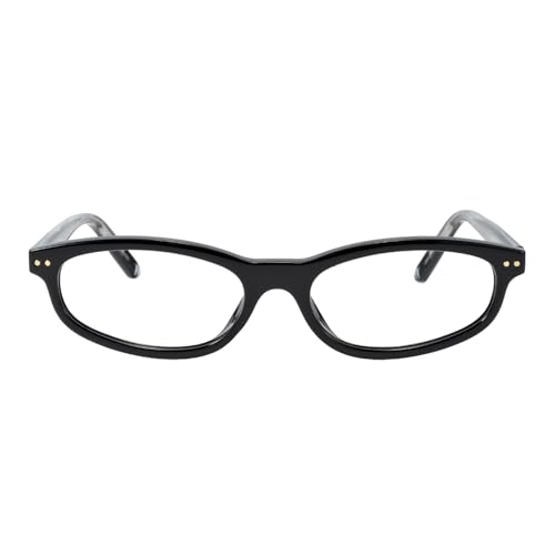TIJN Olisa Blue Light Blocking Glasses for Women Men,Oval Glasses Frame Bluelight Glasses for Gaming/Computer/Screen,Black N - Image 1