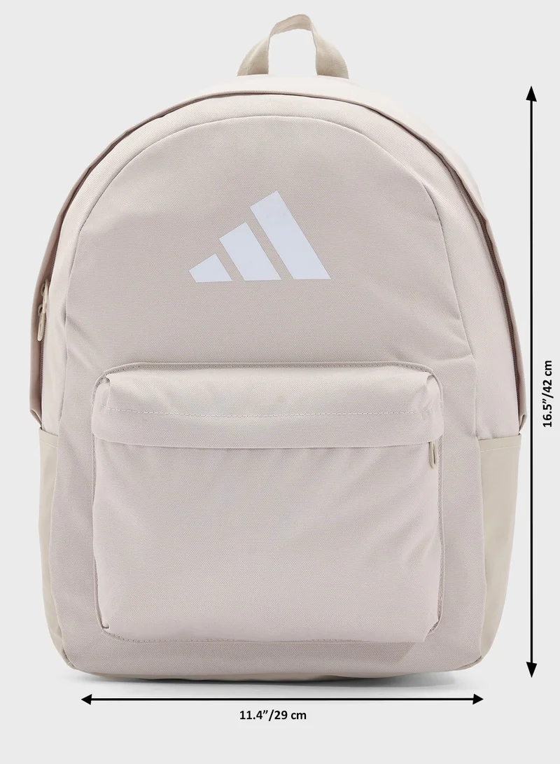 Adidas WONALU/WHITE 3-Stripes Classic Logo Backpack  | Best Price UAE