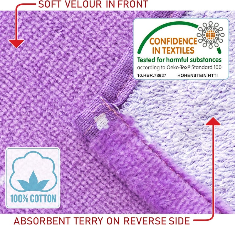 Softerry Rainbow Unicorn Velour Beach Towel for Kids 28in x 55in 100 Cotton 1 Towel 28 x 55 Pink - Image 4