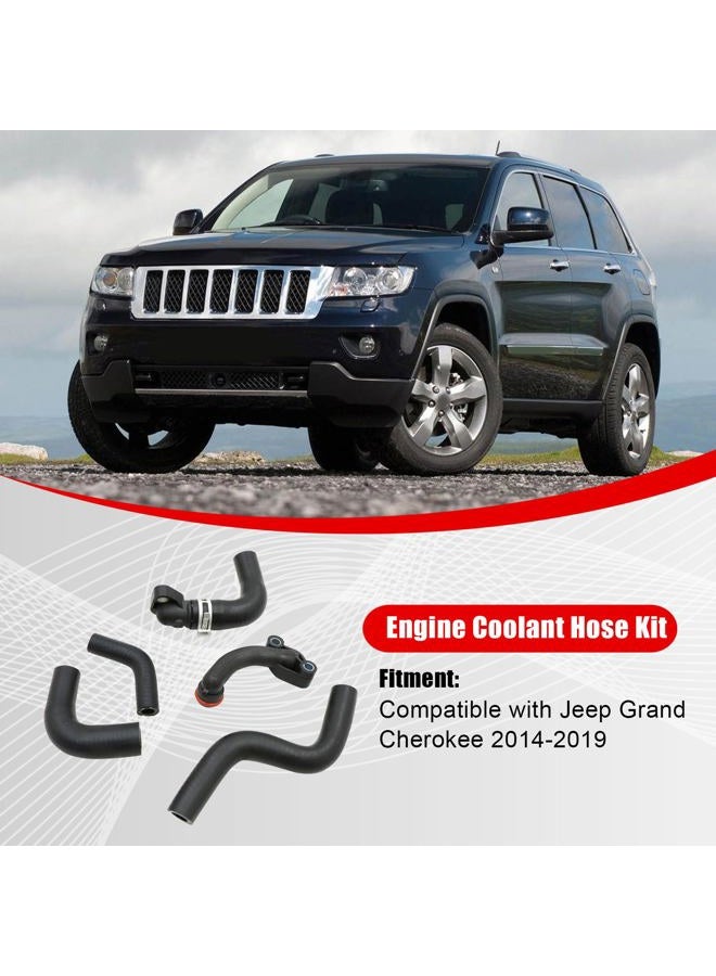 FZJDSD Radiator Coolant Pipe Hose Kit 68253365AA 68211200AC Compatible with Jeep Grand Cherokee 2014-2019 - Image 2