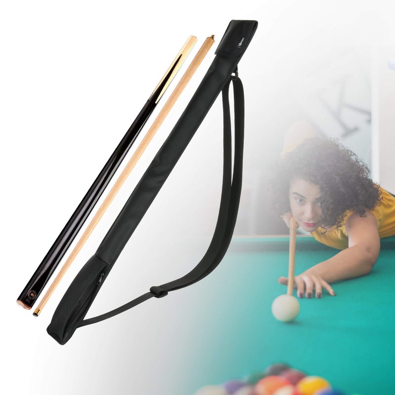 Cosmos Billiard Pool Cue Stick Carrying Case Bag Snooker Cue Stick Storage Pouch Holder for 1/2 Billiard Cue Stick (Holds 1 Butt / 1 Shaft) (Black Color) - Image 4