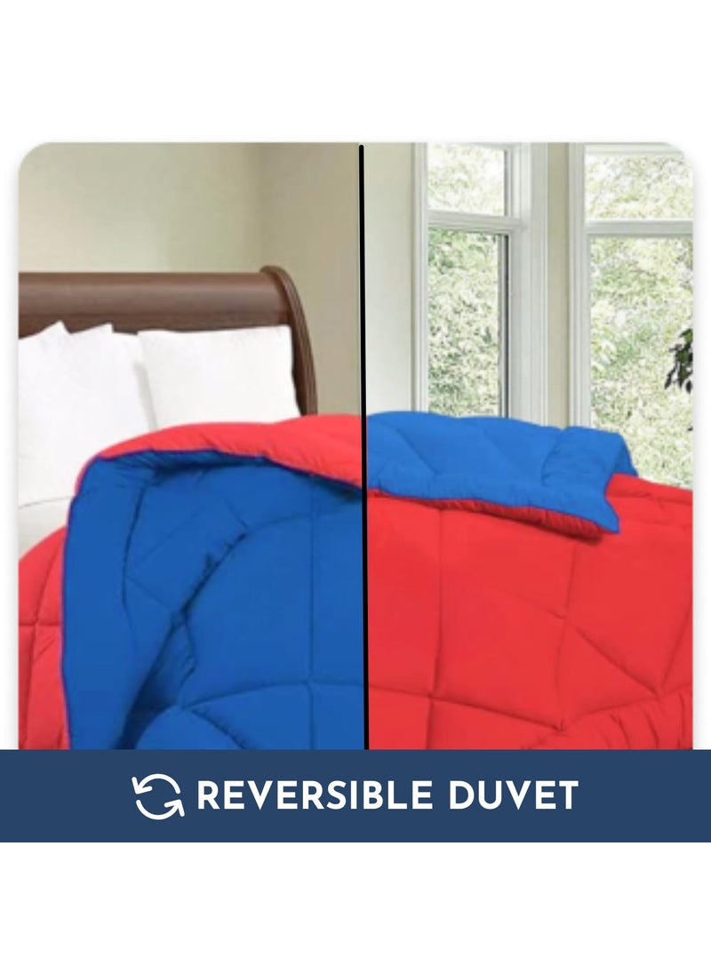 ELEGANT WEAVERS ELEGANT WEAVERS Comforter Double Bed Ac Comforter Double Bed 230 GSM Microfiber Reversible Comforter Comforter Queen Size BedSize 220 x 210 Cm Red Blue  - Image 3