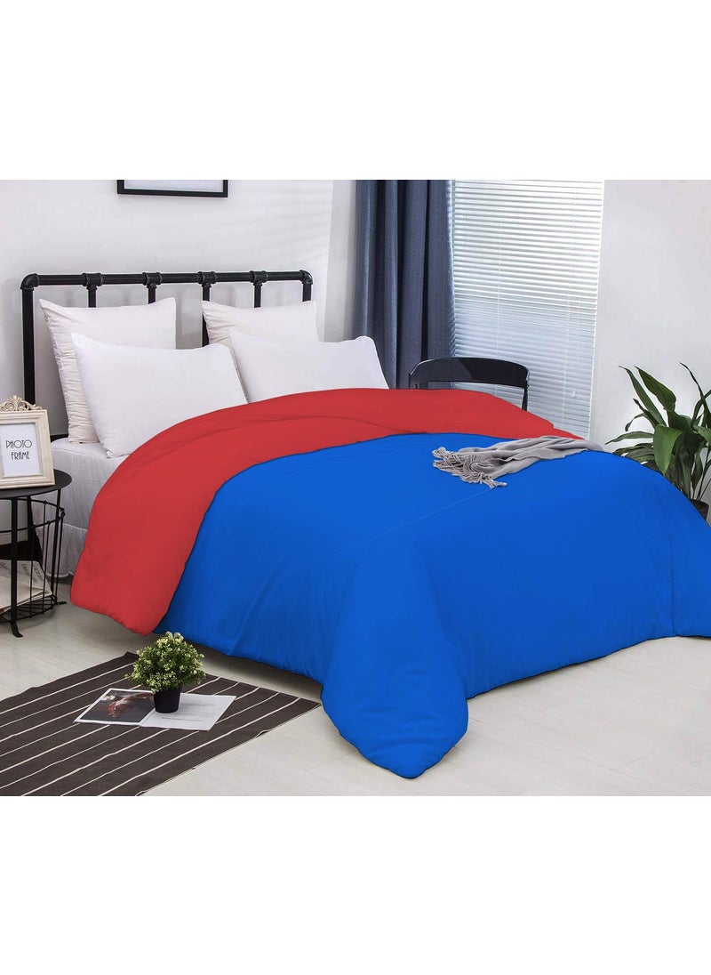 ELEGANT WEAVERS ELEGANT WEAVERS Comforter Double Bed Ac Comforter Double Bed 230 GSM Microfiber Reversible Comforter Comforter Queen Size BedSize 220 x 210 Cm Red Blue  - Image 1