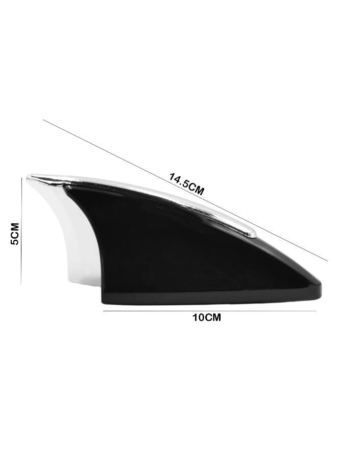 MOB Shark Fin Car Roof Antenna HD-5413 – Universal Decorative AM/FM Signal Receiver, Chrome & Black Finish, Aerodynamic Design, Static Reduction, Easy 3M Adhesive Installation for Cars, SUVs & Sedans - Image 3