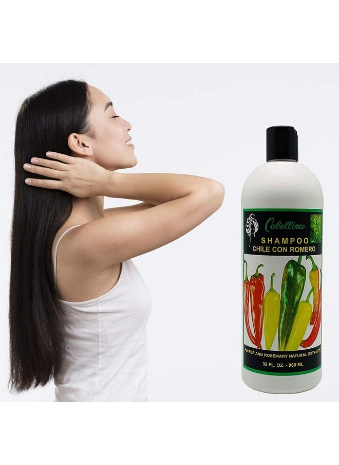 Cabellina - Abellina Chile Con Romero Shampoo Cleans And Refresh 32 Fl Oz Bottle - Image 1