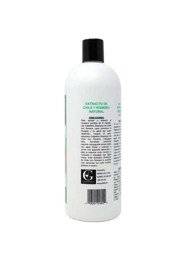 Cabellina - Abellina Chile Con Romero Shampoo Cleans And Refresh 32 Fl Oz Bottle - Image 1
