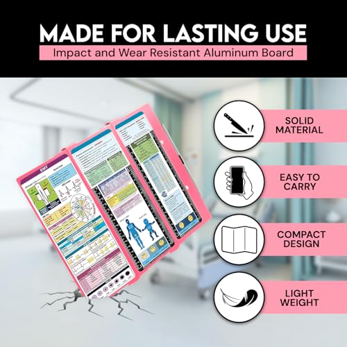 SC Printing World Nursing Clipboard EMT Edition 3 Layers Aluminum Foldable Nurse Clipboard Nursing Student Essentials Foldable Clipb oard Nursing Trifold Nursing School Essentials - Image 3