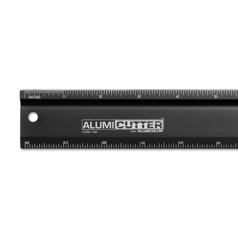 Alumicolor 1344-9 AlumiCutter Aluminum Steel Edge for Office, School, Engineering and Framing, 24IN, Black - Image 2