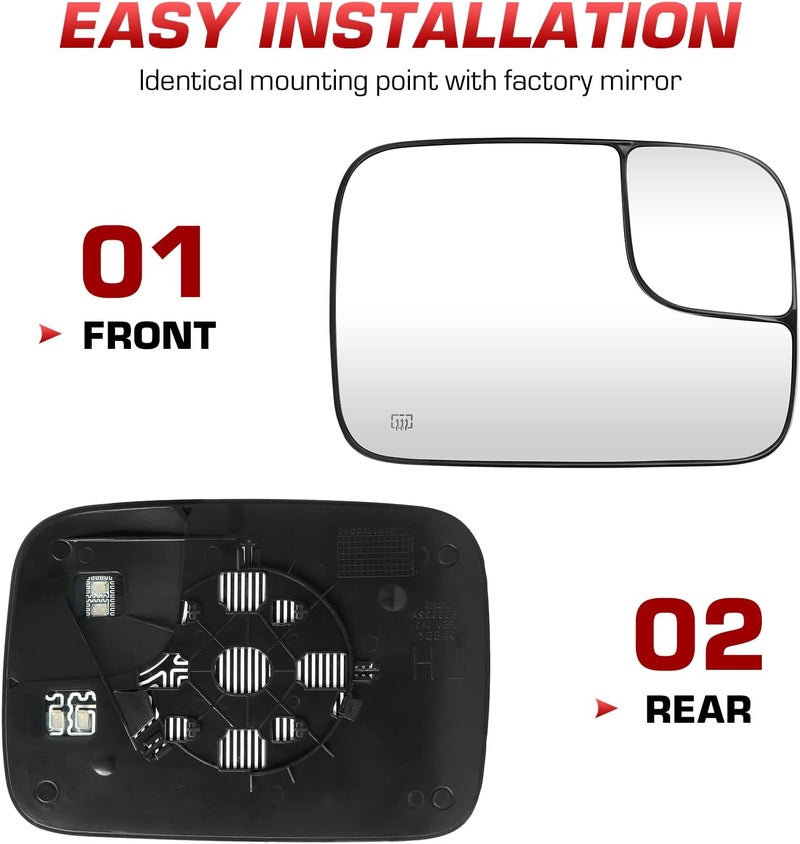 ISEYEC Heated Mirror Glass for Dodge Ram 1500, 2500, 3500 (2005-2009) - Image 4