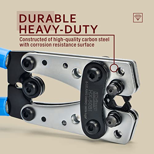 IWISS iCrimp Cable Lug Crimping Tool for Heavy Duty Wire Lugs, Battery Terminal, Copper Lugs AWG 8-1/0 - Image 3