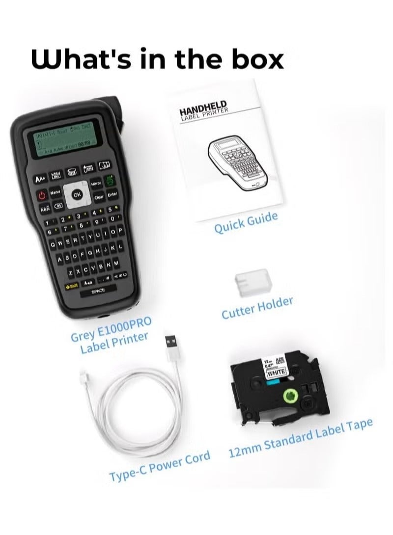 AIMO E1000 PRO - Handheld Label Printer (Arabic Version, Grey, Type-C) - Image 5