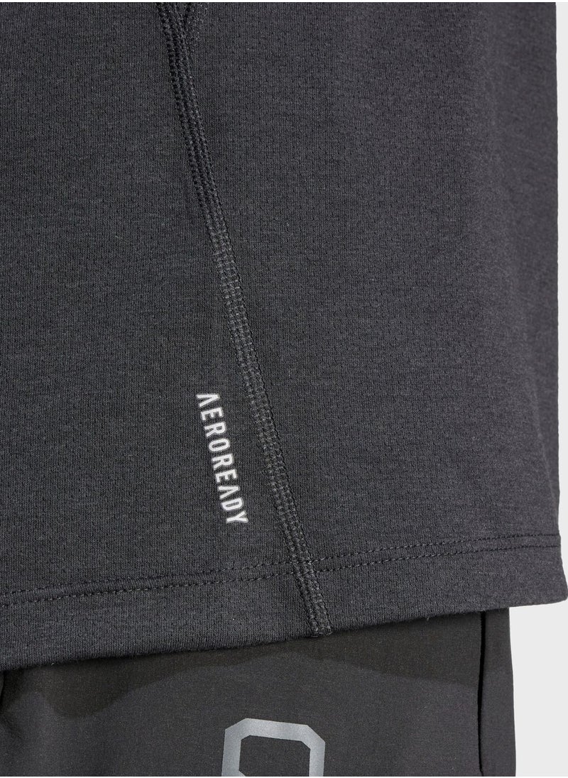 Adidas - 3 Stripes Own The Run T-Shirt - Image 1