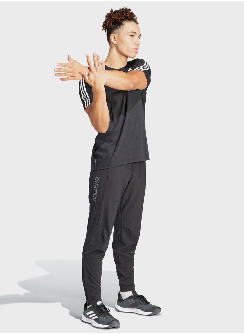 Adidas - 3 Stripes Own The Run T-Shirt - Image 1