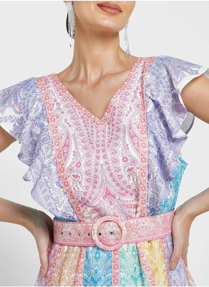 Khizana Printed A-Line Dress  - Image 3