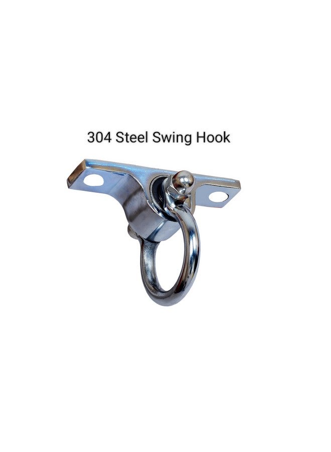 TRENDY CREATION HUB TRENDY CREATION HUB Stainless Steel Pad Eye Hanging Hooks and Heavy Duty Hooks for Hanging Swing Hammok with 4 Anchor Bolt [Pack 0f 2]  - Image 3