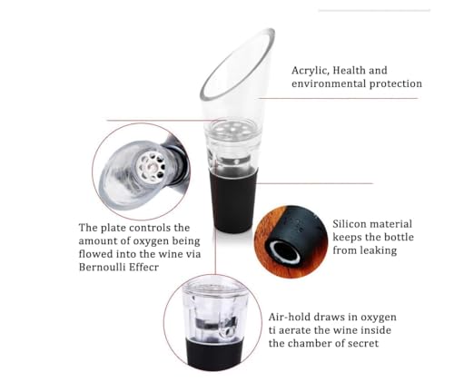 Cooko Wine Opener Set,Wine Bottle Opener Including Foil Cutter, Bottle Stopper Pourer and Extra Spiral,Wine Corkscrew Set,Gift box Opener Kit. - Image 5