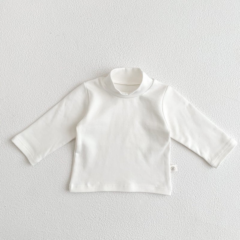 Ins Style Infant Cotton Top Semi-High Collar Base Shirt Baby Unisex Casual Printed Outer Wear T-Shirt - Image 5