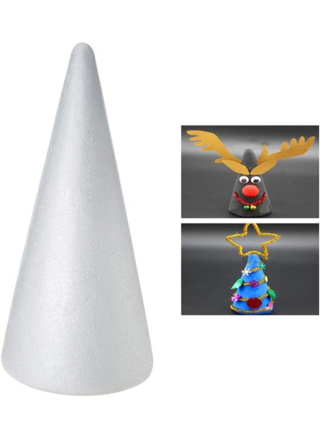 klarako 10pcs Foam Styrofoam Cones Christmas Tree Table Centerpiece Flower Arrangement Props Xmas Holiday Party Craft Art Accessories - Image 5