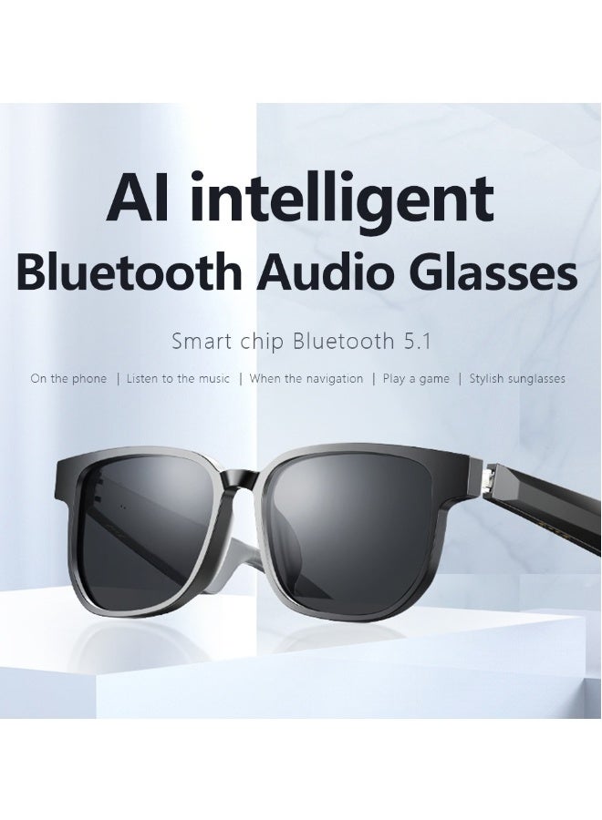 AI Smart Sunglasses with Speaker and Microphone, Anti-Blue Light UV400, Bluetooth Headset AI Audio Glasses - Image 2