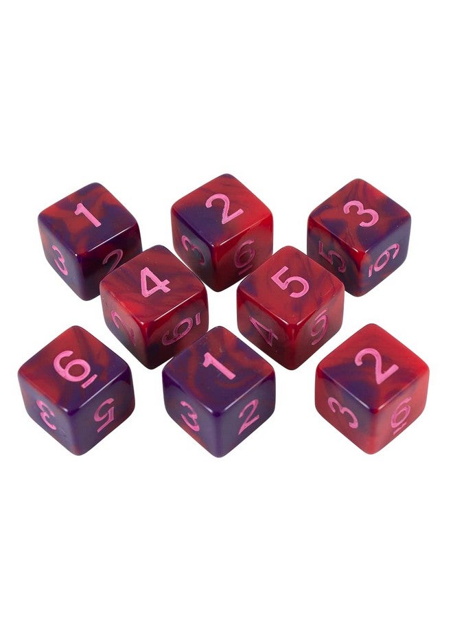 Paladin Roleplaying Paladin Roleplaying Red and Purple Dice - 8 D6 Set - 'Tiefling's Kiss'  - Image 1