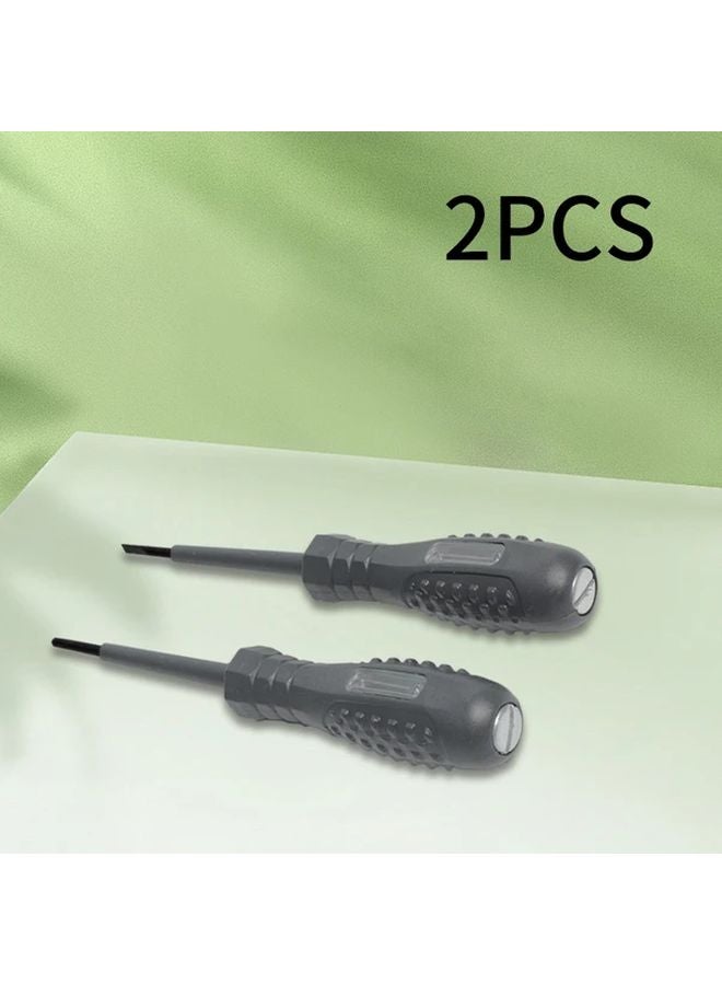 Gray Voltage Tester Screwdriver Flat Head Live Neutral Wire Detector Magnetic Multifunctional Home Electrical Tool - Image 1