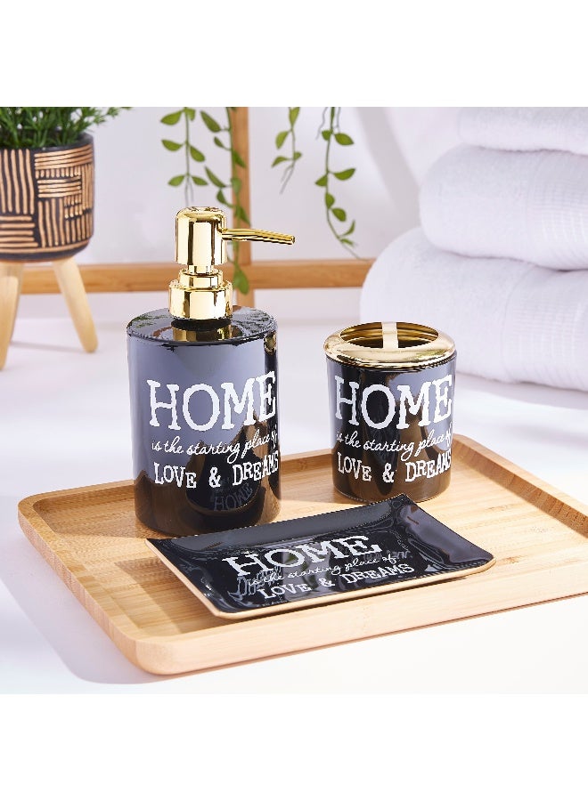 Home Box 3-Piece Glass Bath Accessory Set - Image 1