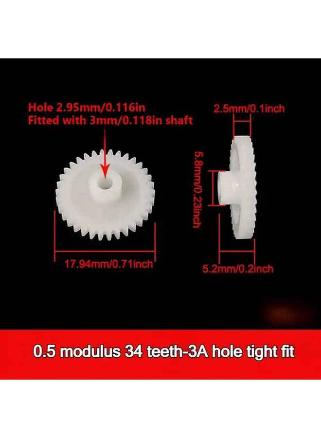 1 10 مقياس 4WD مجموعة تروس DIY مع تروس 0.5 موديول و 125 ملم سكة مسننة - Image 3