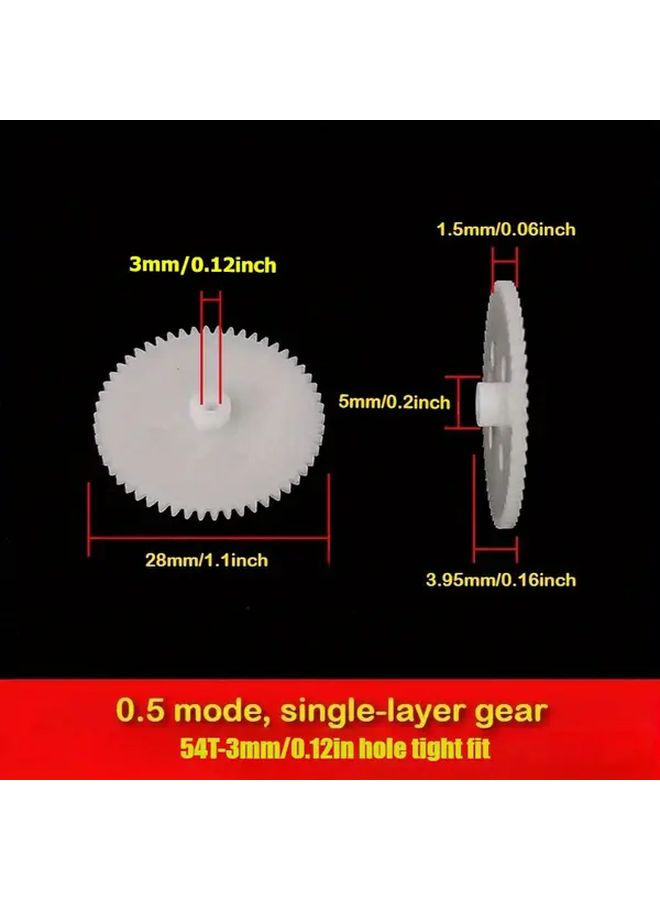 1 10 مقياس 4WD مجموعة تروس DIY مع تروس 0.5 موديول و 125 ملم سكة مسننة - Image 5