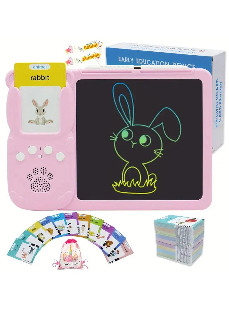 Generic Talking Flashcards Toy Bilingual English Arabic Learning 112 Cards 224 Words Flash Cards with Writing Pad Early Education Toys for your Babies Kids and Toddlers  - Image 1