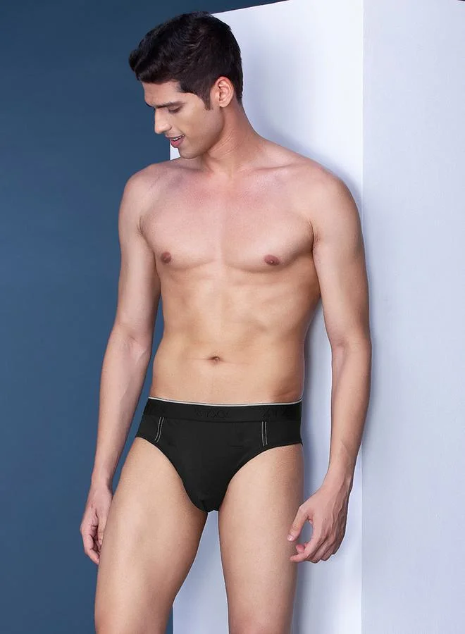 اكس واي اكس اكس Cotton Stretch Brief with Branded Elastic by Styli