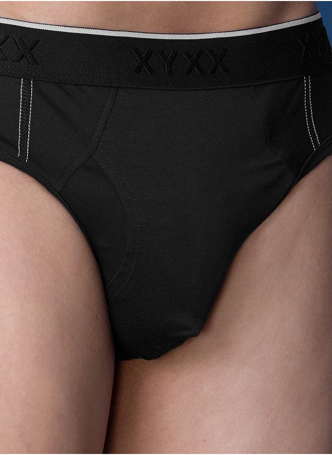 XYXX - Cotton Stretch Brief with Branded Elastic by Styli - Image 1