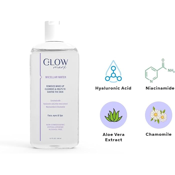 glowmark Micellar Water For Combined Skin 200 ML With Guasha Gift - Image 3
