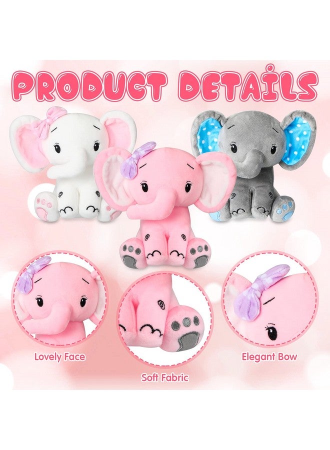 Harrycle 6 Pcs Operation Christmas Plush Elephant Stuffed Animal Toys 6 Inch Cute Soft Forest Elephant Animals For Baby Shower Christian Birthday Party(Multicolor) - Image 3