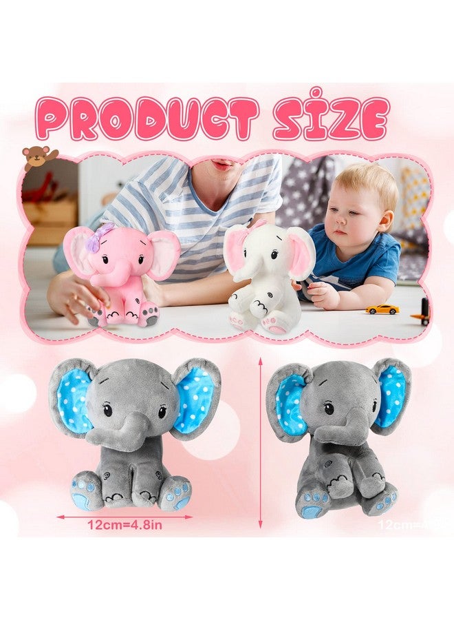 Harrycle 6 Pcs Operation Christmas Plush Elephant Stuffed Animal Toys 6 Inch Cute Soft Forest Elephant Animals For Baby Shower Christian Birthday Party(Multicolor) - Image 2