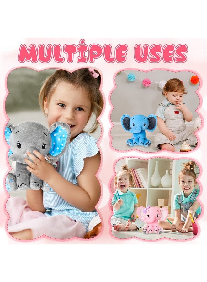 Harrycle 6 Pcs Operation Christmas Plush Elephant Stuffed Animal Toys 6 Inch Cute Soft Forest Elephant Animals For Baby Shower Christian Birthday Party(Multicolor) - Image 5