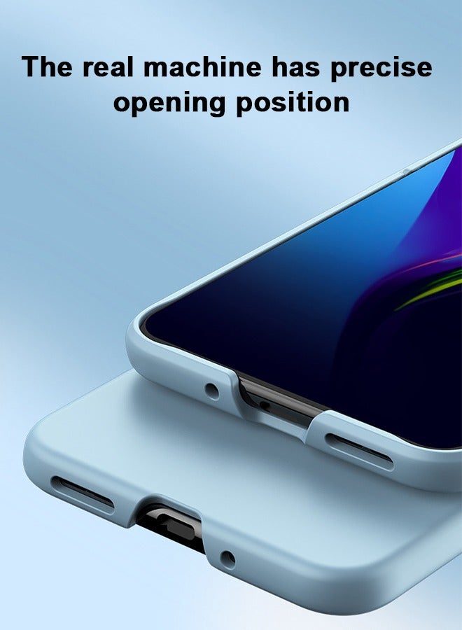 أوشن موتورولا رازر 50 حالة الهاتف Ultra ، سليم الكمبيوتر الثابت حالة الهاتف ، ماتي المغلفة الغطاء الخلفي ، ومكافحة الخدش وإسقاط ، موتورولا رازر 50 حالة الهاتف Ultra مع حماية يتوقف حالة جلدية ، الأزرق - Image 3