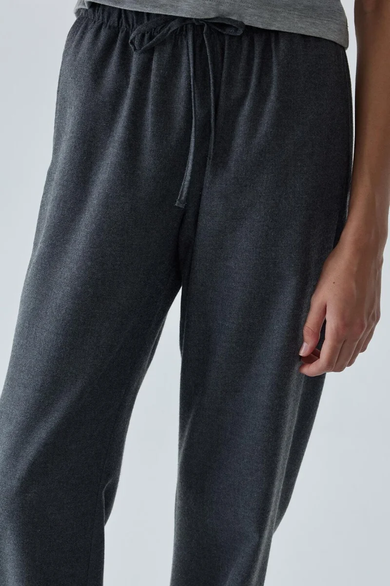 Suud Collection Smoke Jilly Wool Blend Trousers