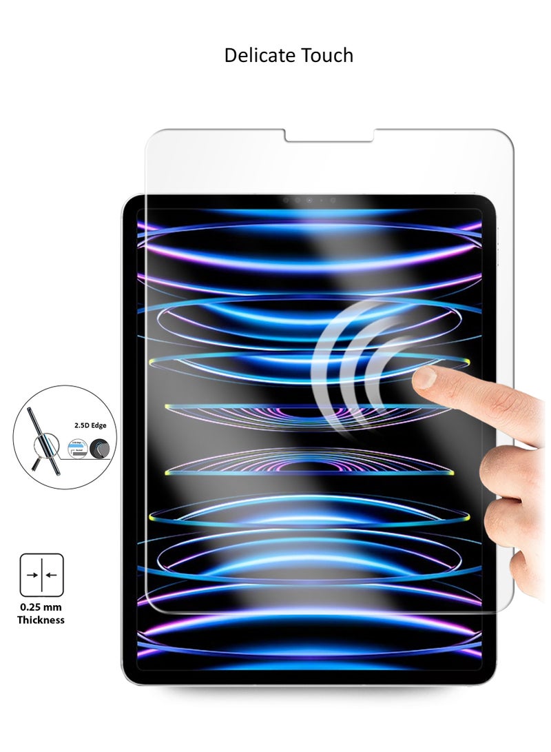 دبليو تيك واقي الشاشة الزجاجي برو بلس من الزجاج المقوى لجهاز أبل آيباد برو 11 بوصة 2022 شفاف - Image 3