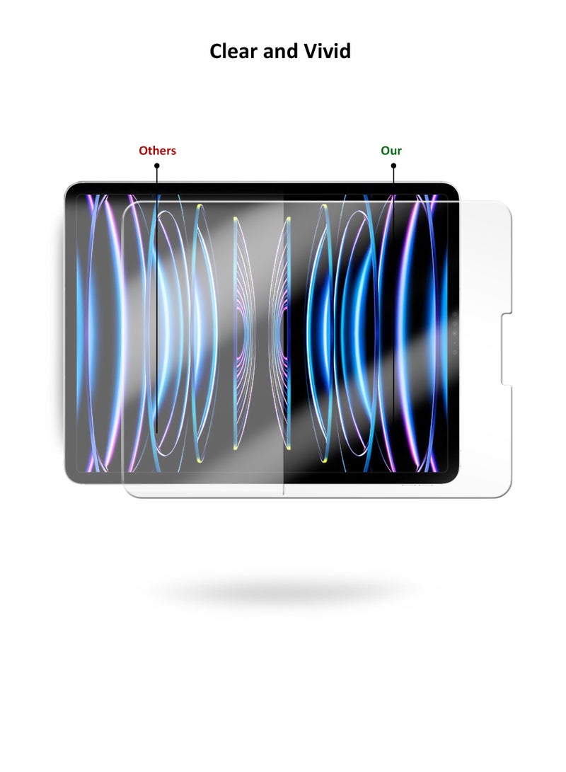 دبليو تيك واقي الشاشة الزجاجي برو بلس من الزجاج المقوى لجهاز أبل آيباد برو 11 بوصة 2022 شفاف - Image 2